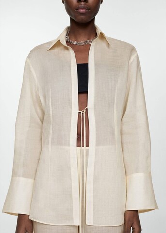 Chemisier 'Manu' MANGO en beige : devant
