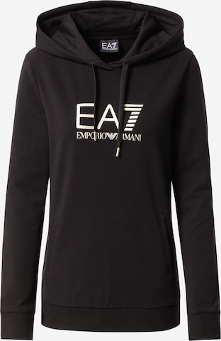 EA7 Emporio Armani Sweatshirt in Black: front