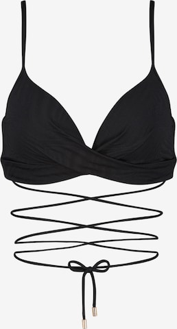 Beachlife T-shirt Bikinitop in Zwart: voorkant