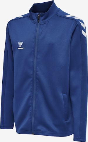 Hummel Athletic Zip-Up Hoodie 'Core Xk Poly' in Blue