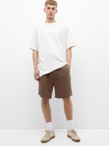 Pull&Bear Loose fit Pants in Brown: front