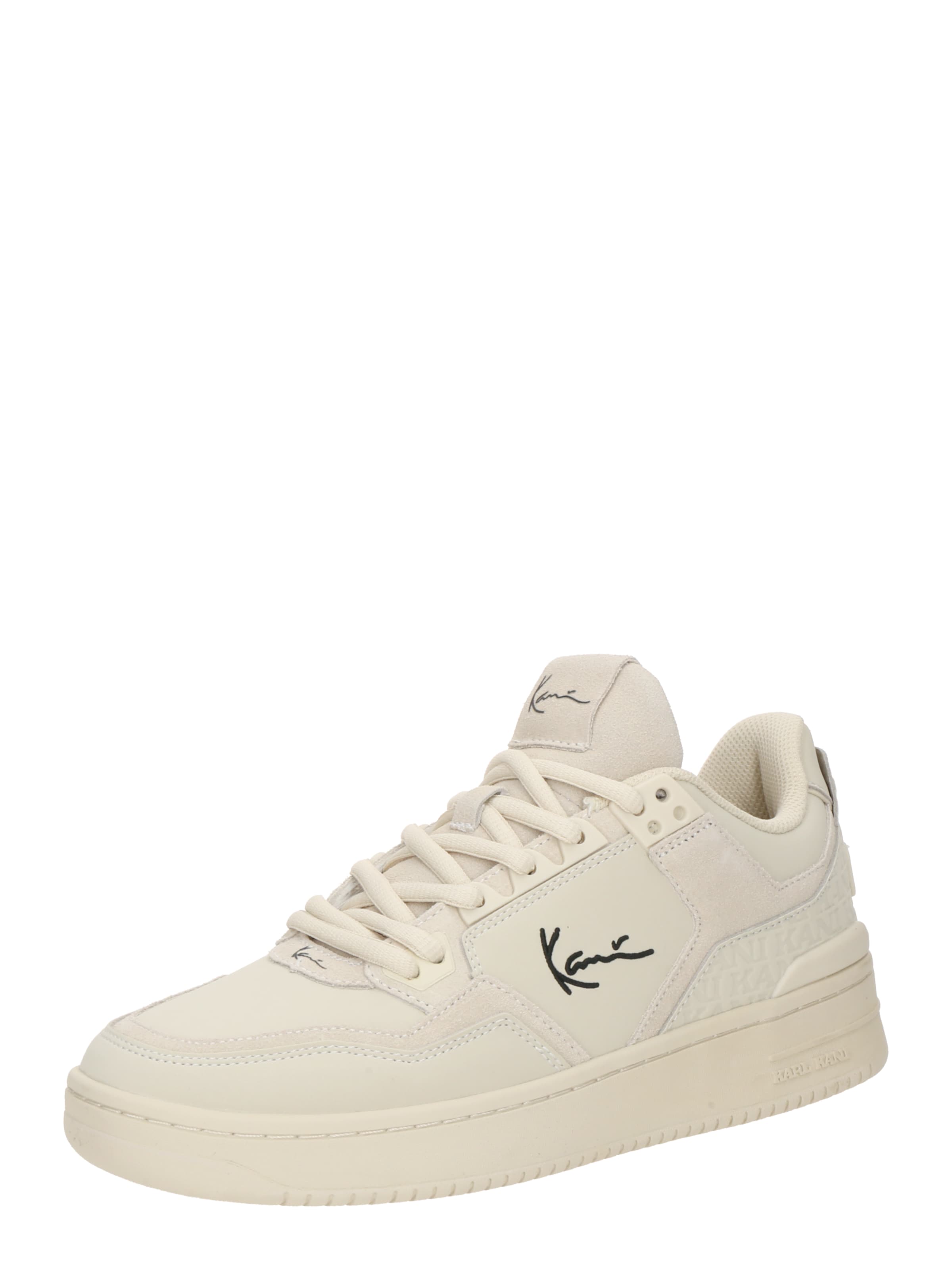 Baskets basses Karl Kani en beige : devant