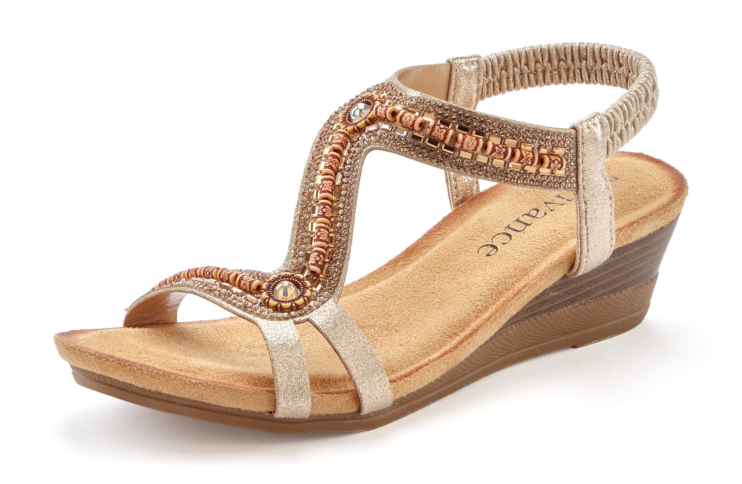 VIVANCE Sandals in Gold: front