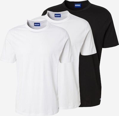 HUGO Majica 'BLUE3_Naolo' u crna / bijela, Pregled proizvoda