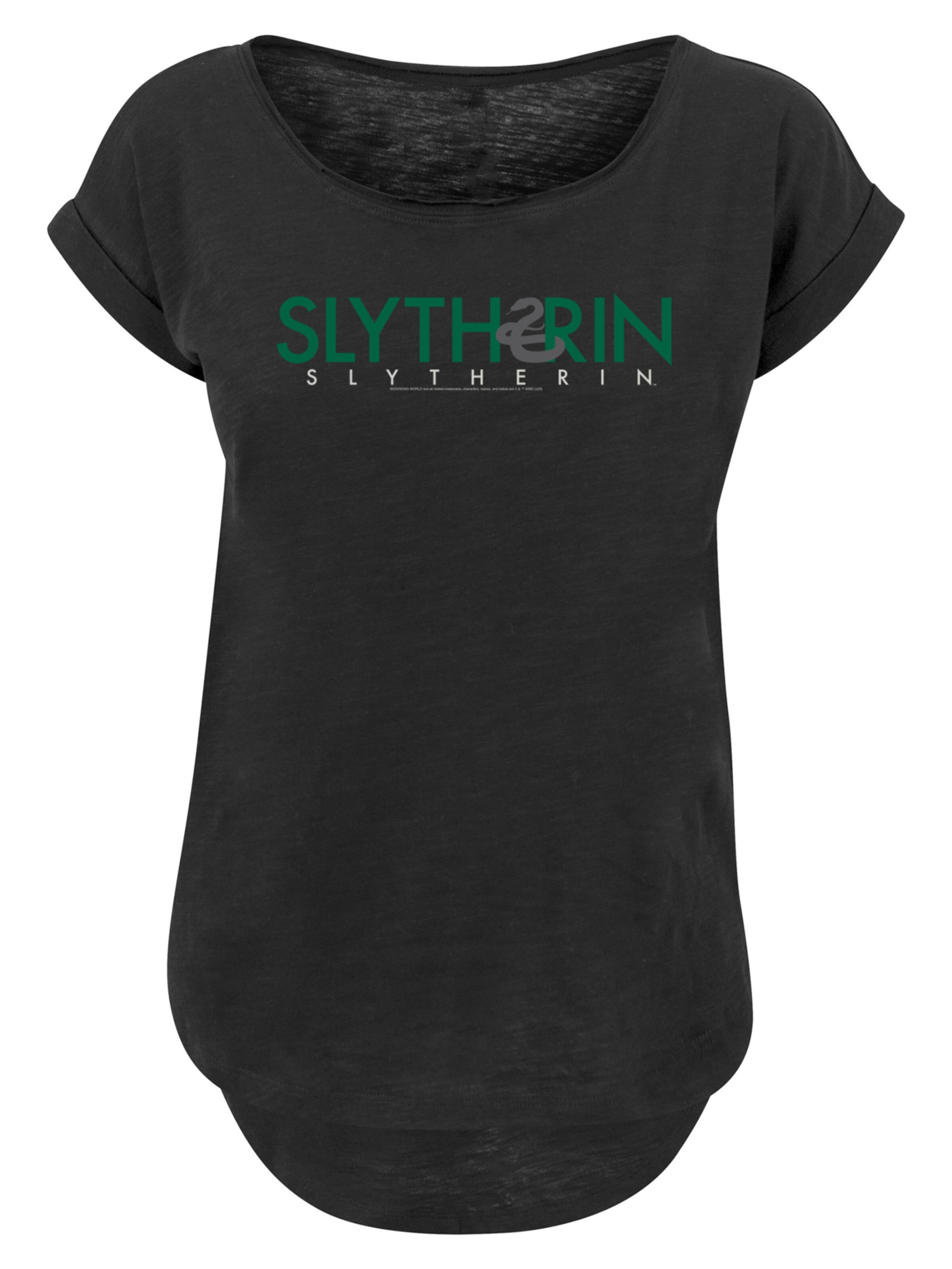 F4NT4STIC Shirt 'Harry Potter Slytherin' in grau / grün / schwarz / weiß, Produktansicht
