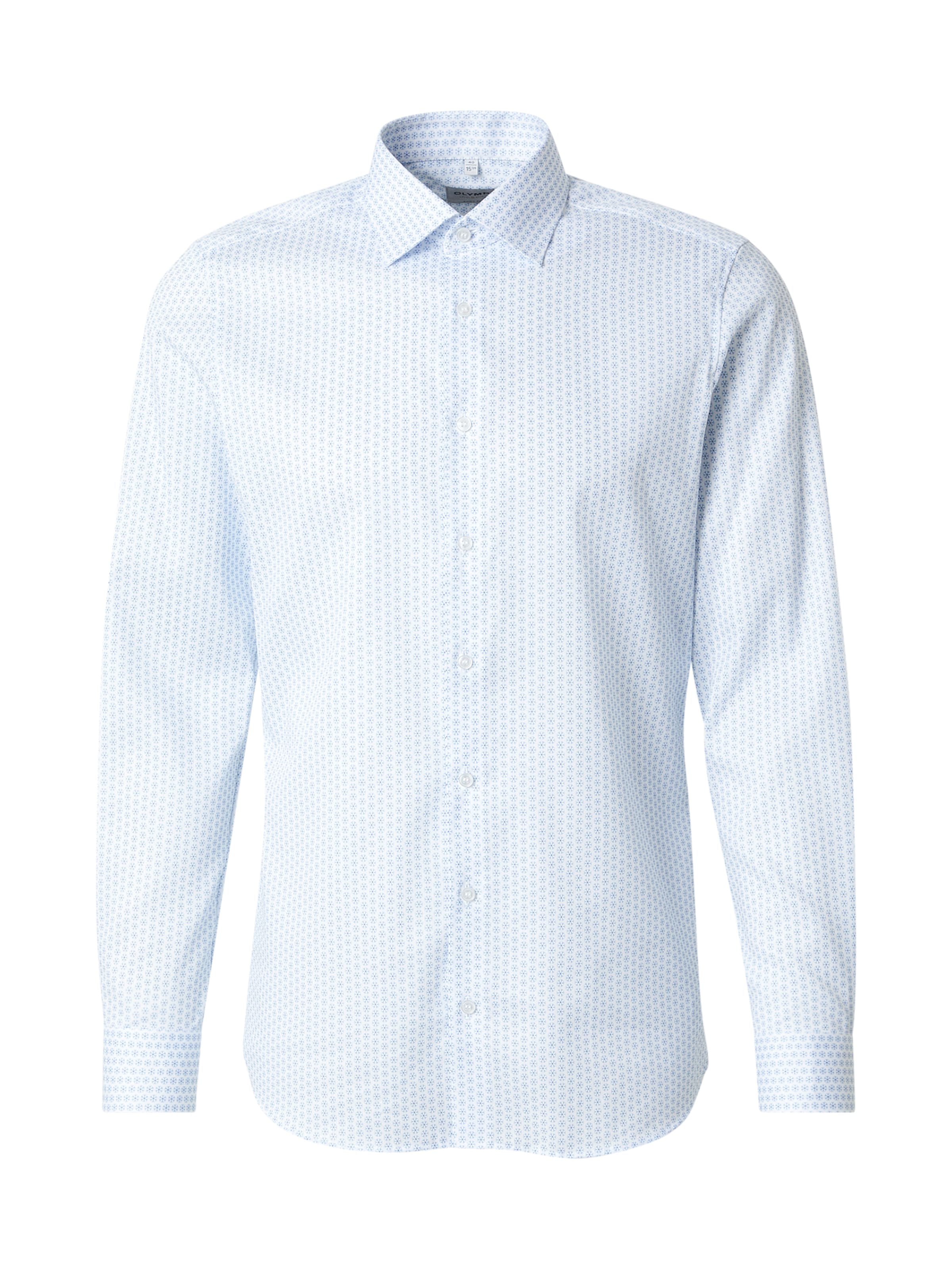 OLYMP Kitsas lõige Triiksärk 'Level 5', värv valge: eest vaates