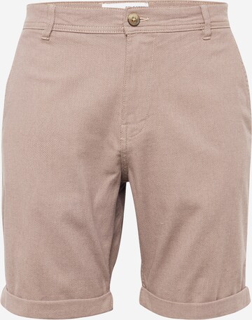 SELECTED HOMME Loose fit Chino Pants 'LUTON' in Brown: front