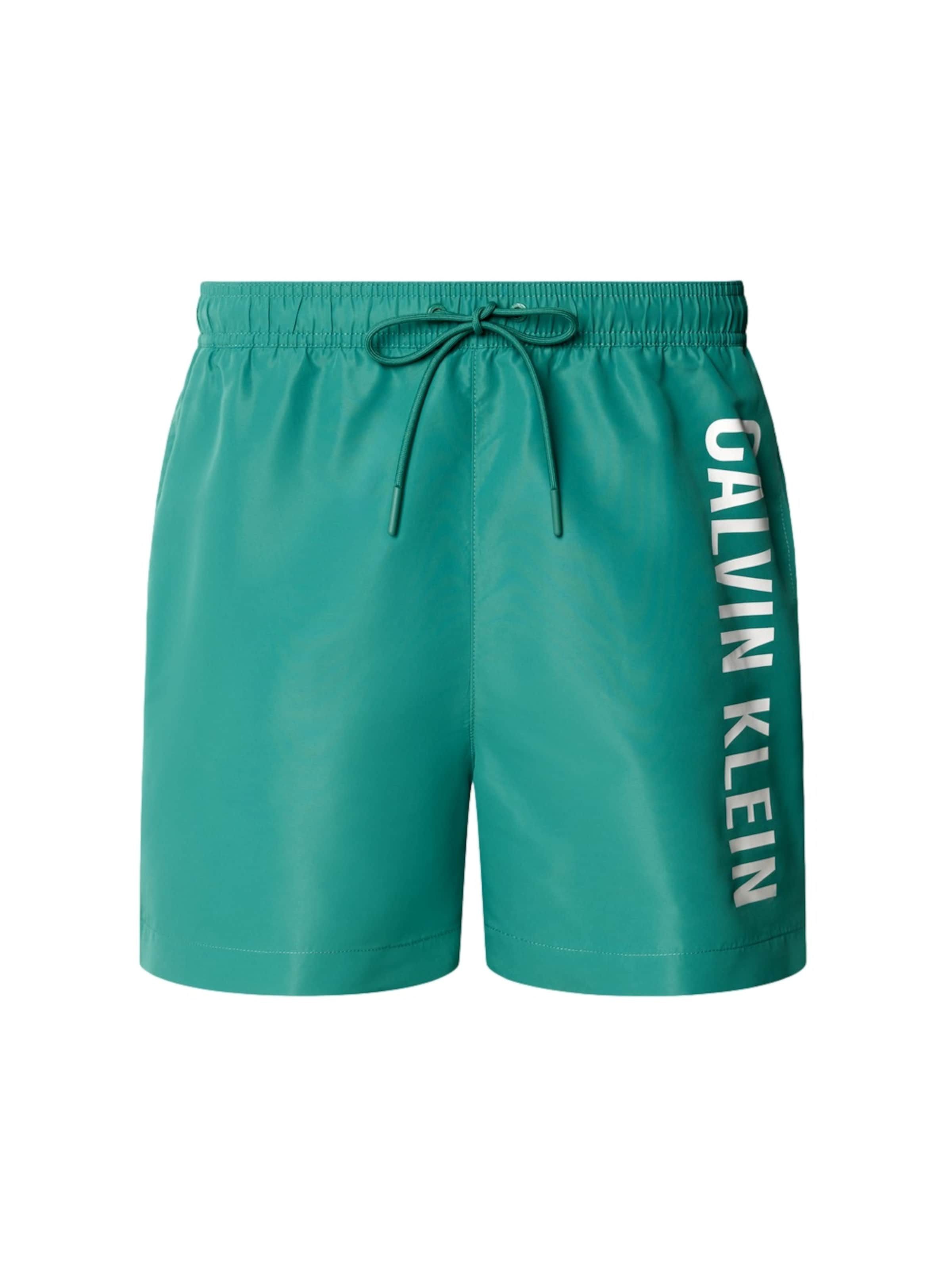 Calvin Klein Swimwear Rövid fürdőnadrágok - zöld: elől