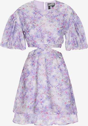 DreiMaster Vintage Koktel haljina 'Vintage' u svijetlosiva / svijetloljubičasta / tamno ljubičasta / tamno roza, Pregled proizvoda