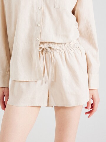 Pantaloncini da pigiama di Hunkemöller in beige: frontale