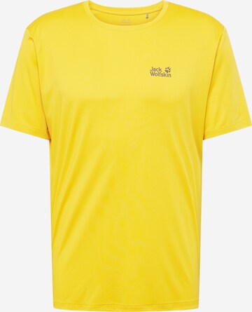 T-Shirt fonctionnel JACK WOLFSKIN en jaune : devant