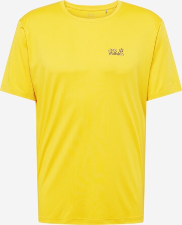 JACK WOLFSKIN - Camiseta funcional en amarillo: frente
