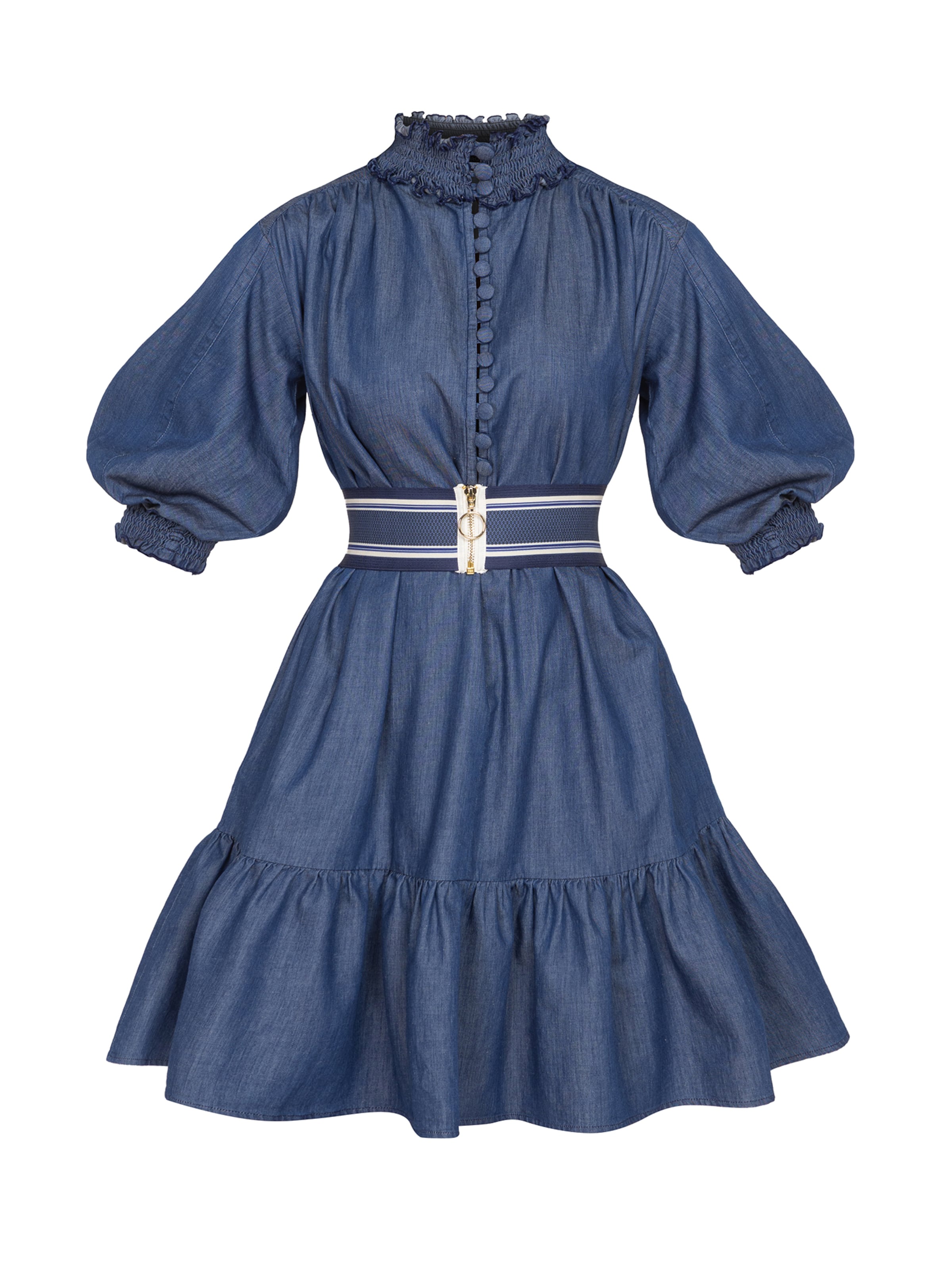 JIORO Dress 'ESSENTIALS' in Blue: front