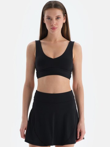 juoda Dagi Marškinėliai Liemenėlė: priekis