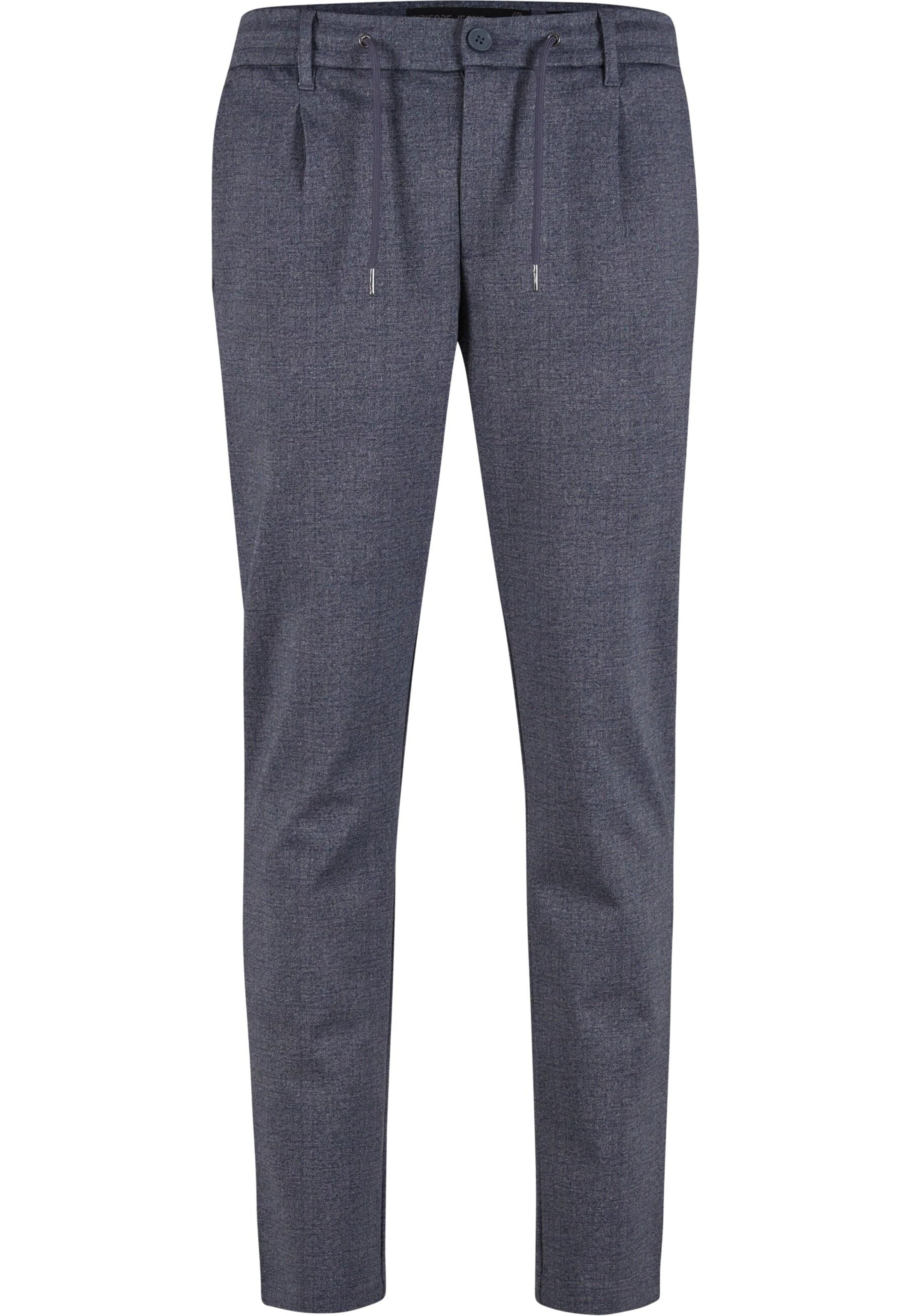 Coupe slim Pantalon à pince 'Zeddi' INDICODE JEANS en bleu : devant