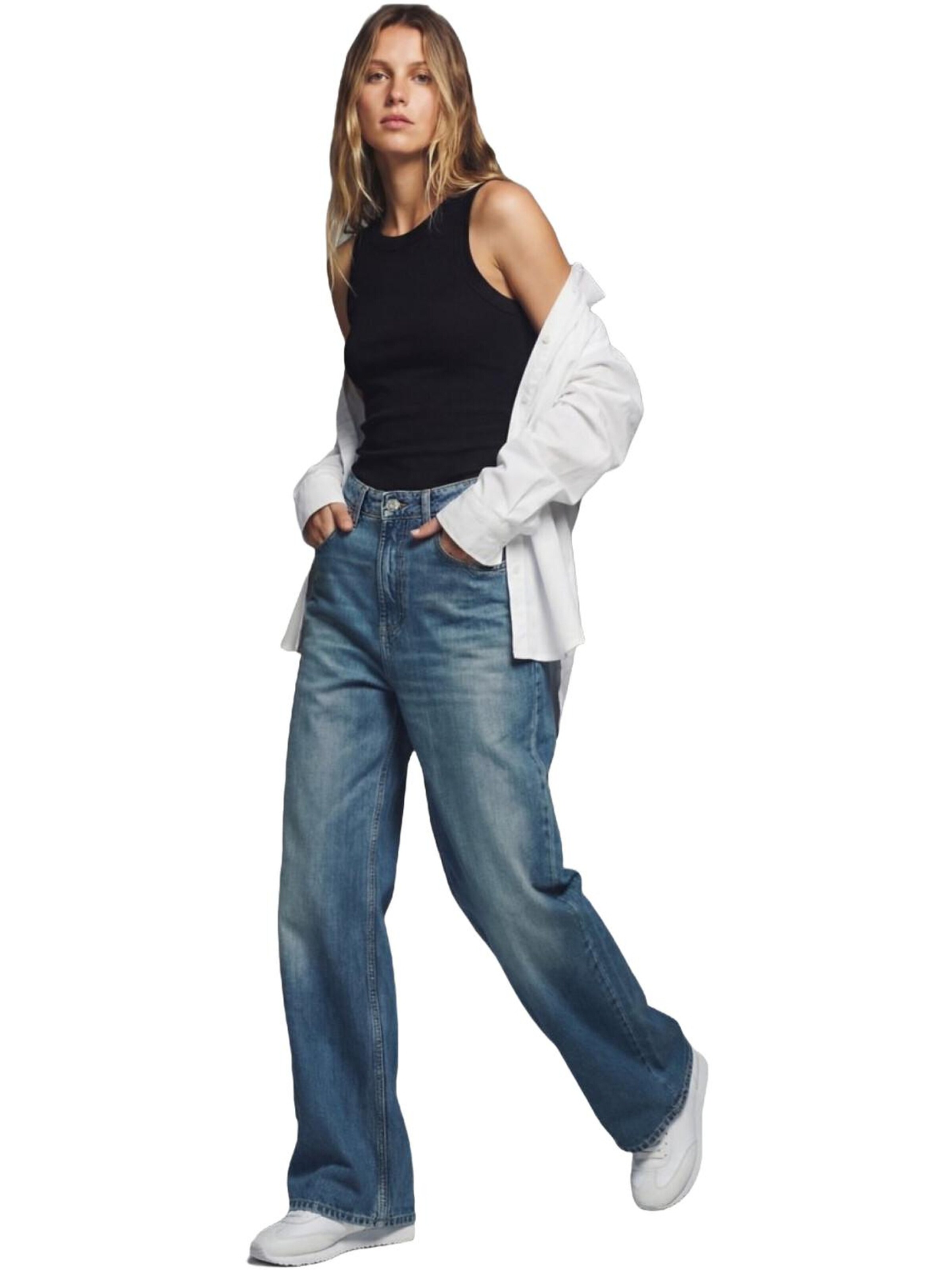 Top 'Rippstrick Basic Athlete' di LTB Jeans in nero: frontale