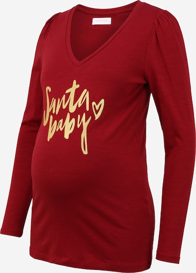 MAMALICIOUS Shirt 'GLORIA' in Gold / Dark red, Item view