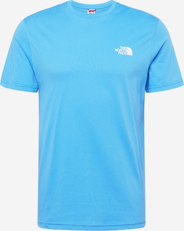 mėlyna THE NORTH FACE Standartinis modelis Marškinėliai 'Simple Dome': priekis