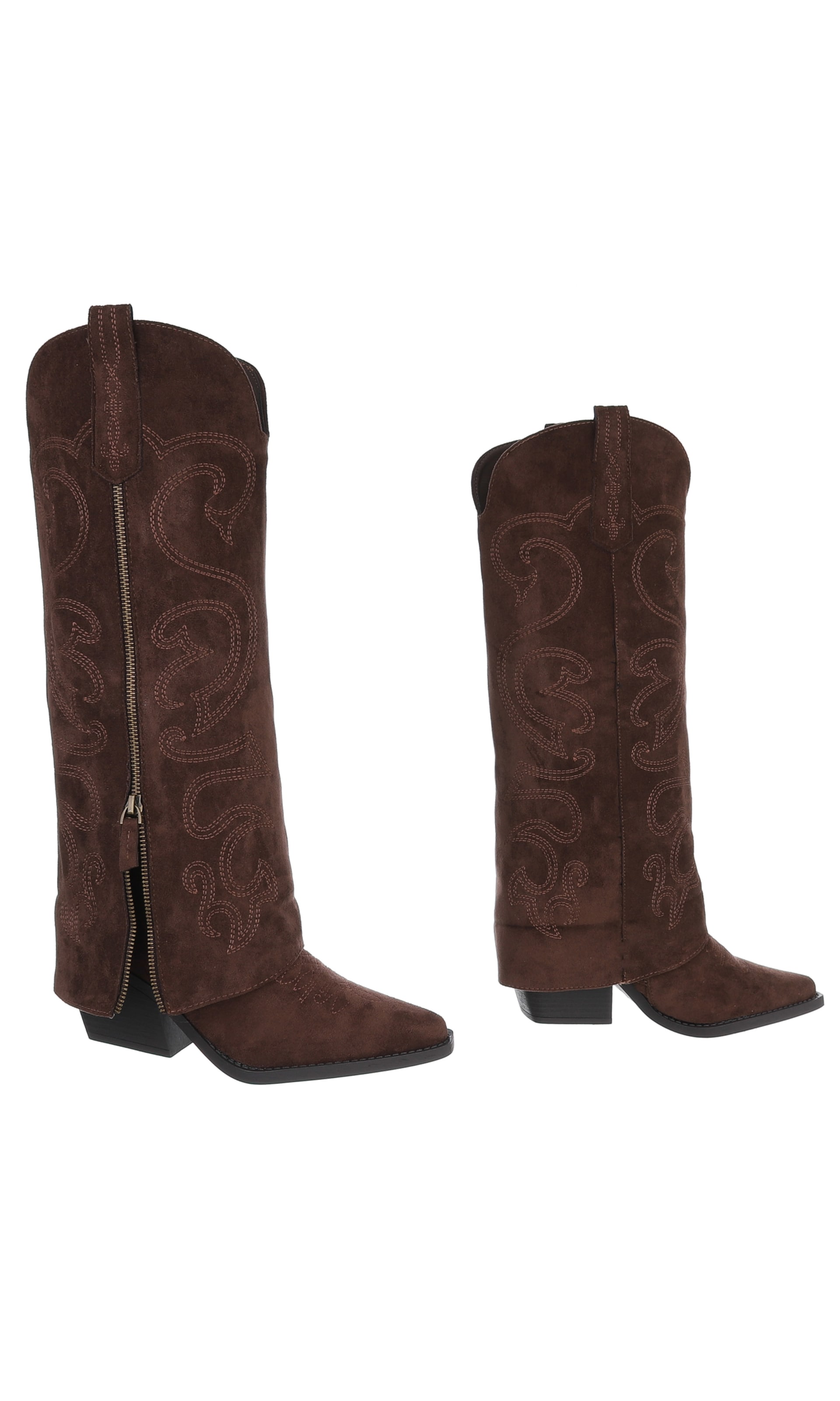 Ital-Design Cowboystiefel in Braun