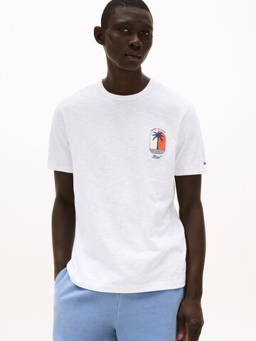 TOMMY HILFIGER Shirt 'PALM TREE' in White: front