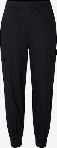 juoda SELECTED Siaurėjantis Laisvo stiliaus kelnės: priekis