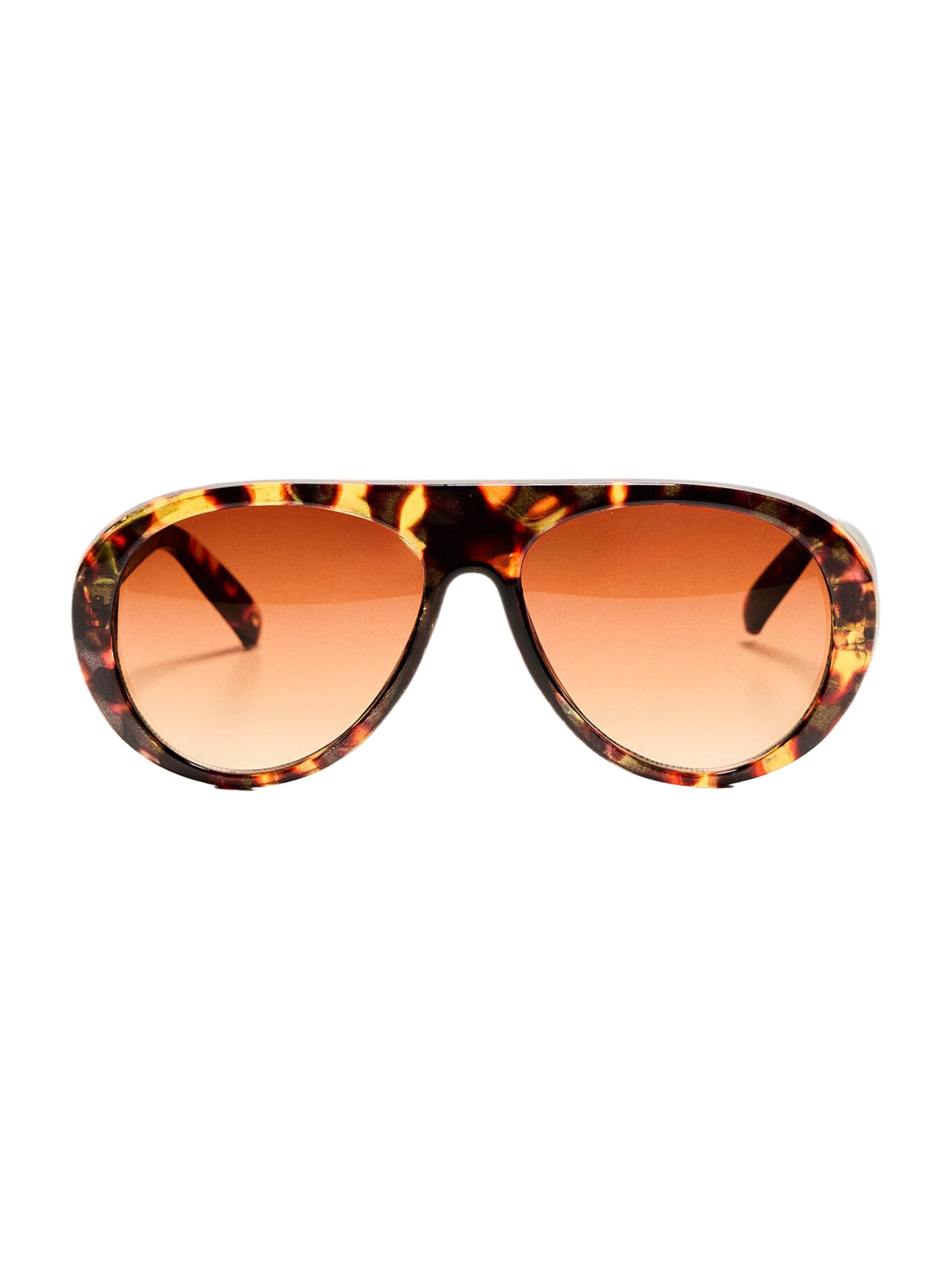 Bershka Sonnenbrille in karamell / cognac / dunkelbraun / schwarz, Produktansicht