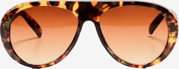 Lunettes de soleil Bershka en marron : devant