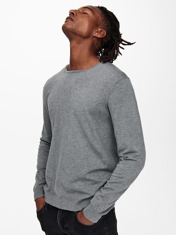 Only & Sons Sweater 'Wyler' in Grey