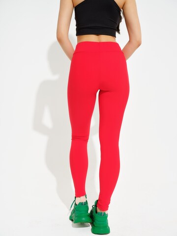 Evoni Skinny Leggings 'Thermo'‌‌‌‌‌‌‌‌ in Rot