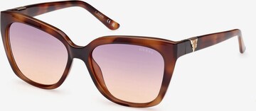 Lunettes de soleil GUESS en marron : devant