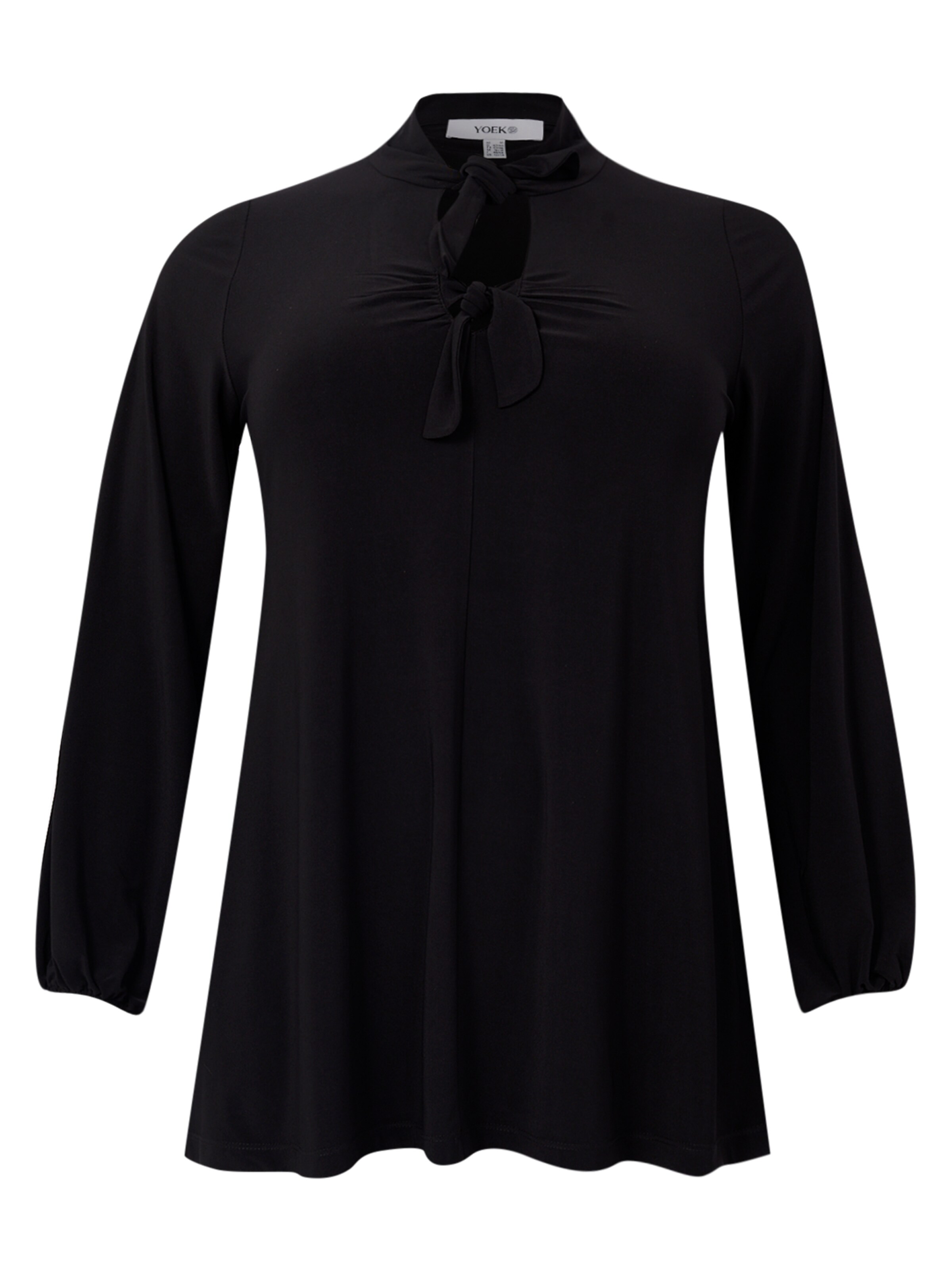 YOEK Tunic in Black: front
