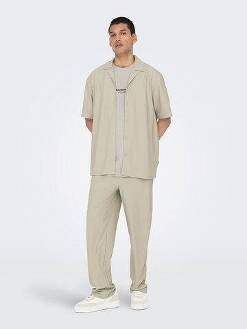 Only & Sons Regular Pleated Pants 'ONSSinus' in Grey