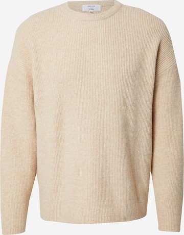 DAN FOX APPAREL Genser 'Dario' i beige: forside