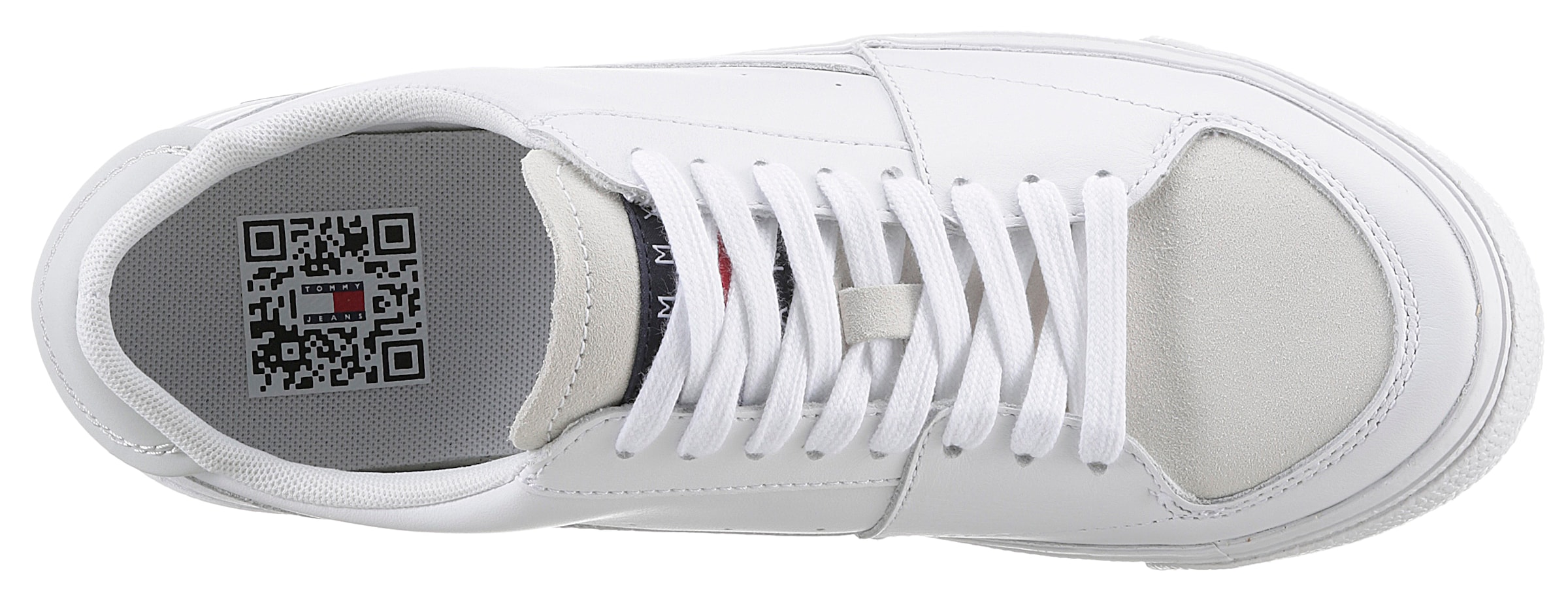 Tommy Jeans - Sapatilhas baixas 'Vulcanized' em branco