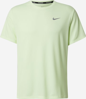 T-Shirt fonctionnel 'MILER' NIKE en vert : devant