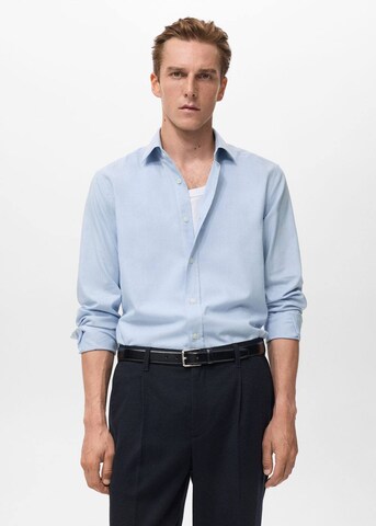 MANGO MAN Regular fit Button Up Shirt 'veirat' in Blue: front