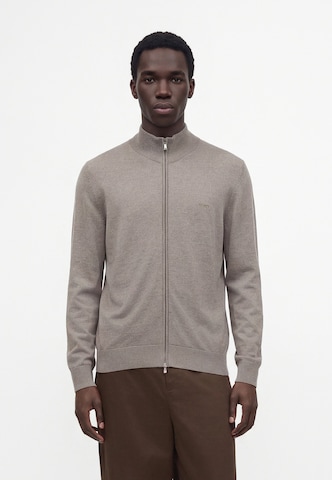 BOSS Gebreid vest 'Balonso' in Bruin: voorkant
