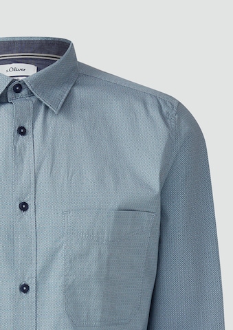 Coupe slim Chemise s.Oliver en bleu
