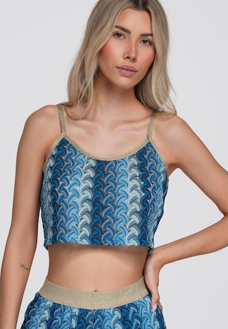 Ombre Top ' OW-TS-E0068' in Blauw: voorkant