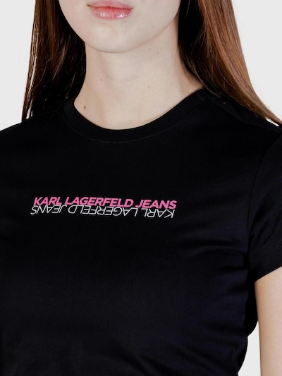 Maglietta 'KLJ Slim Ss Reflection Tee B1W17053' in M KARL LAGERFELD JEANS di colore nero, Visualizzazione prodotti