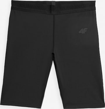 Skinny Pantaloni sport de la 4F pe negru: față