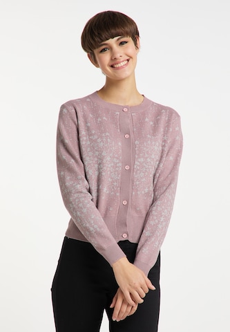 myMo at night Knit Cardigan in Pink: front