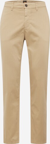 BOSS - Tapered Pantalón chino en beige: frente