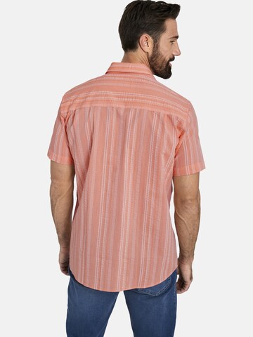 Jan Vanderstorm Comfort fit Button Up Shirt ' Hildemar ' in Orange
