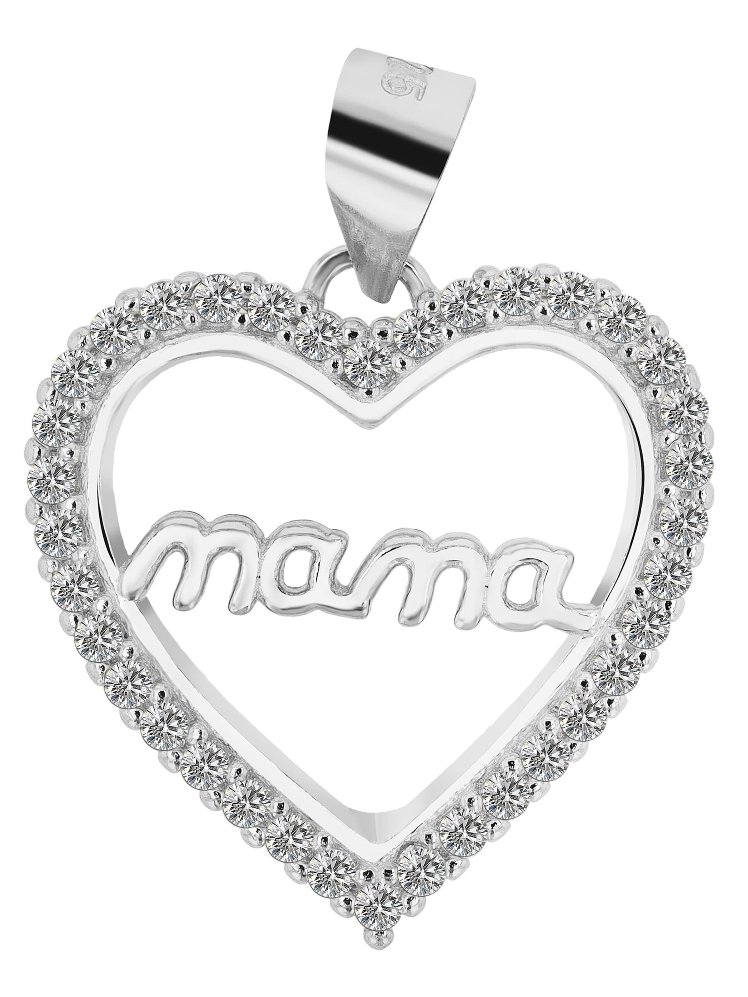 Akzent Pendant '"Nolan" aus 925 Sterlingsilber, rhodiniert, langlebig' in Silver