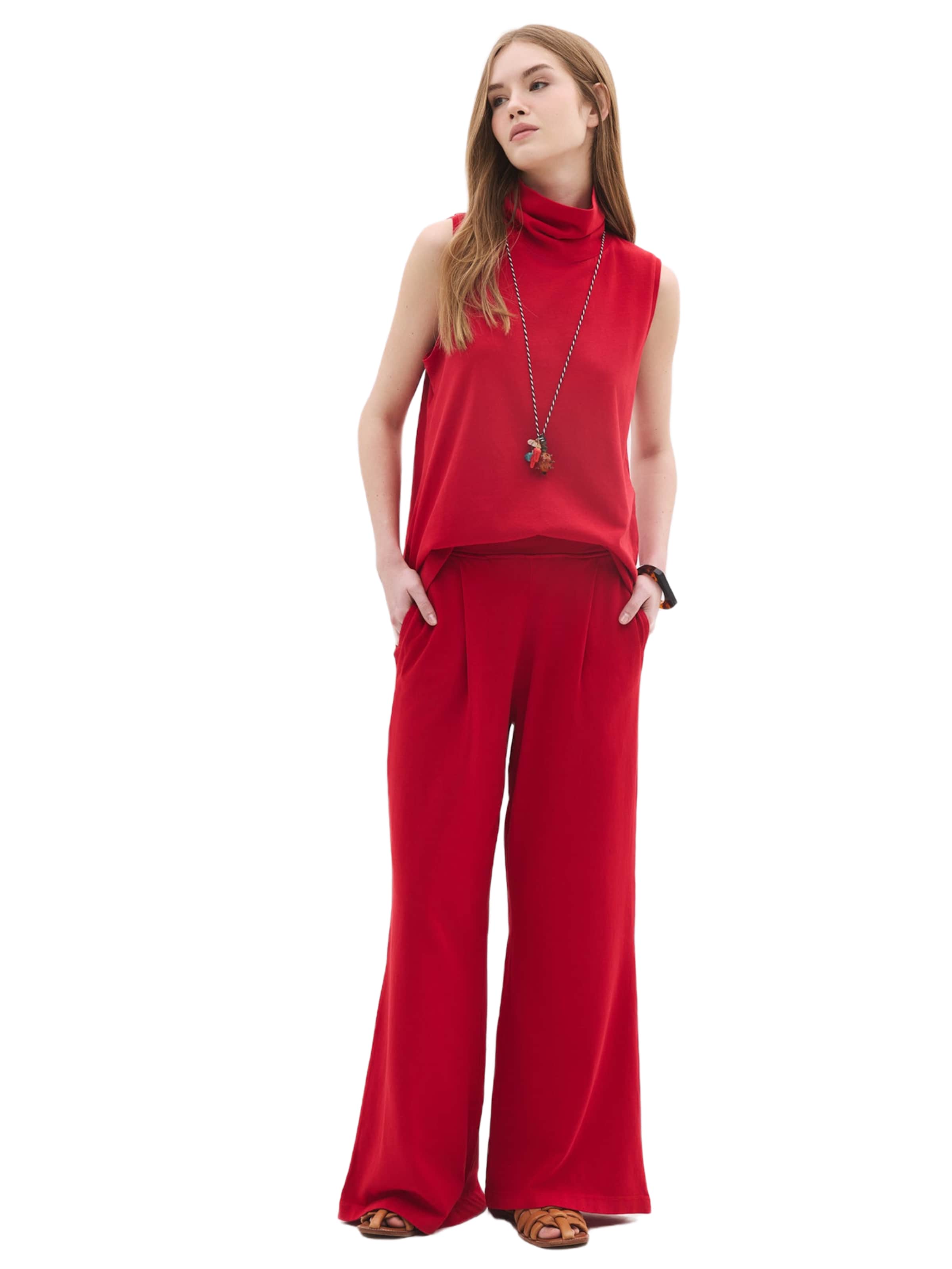 Wide Leg Pantalon à pince No Matter What en rouge : devant