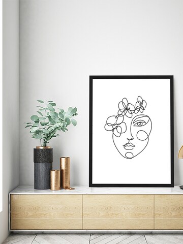 Liv Corday Bild 'Orchid face' in Schwarz