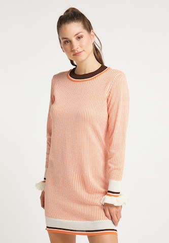 MYMO Knit dress in Orange: front