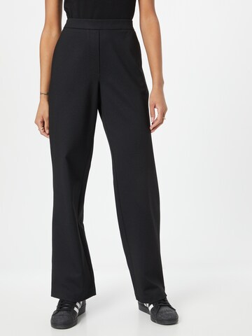 MSCH COPENHAGEN Wide leg Chino trousers 'Bericia' in Black: front
