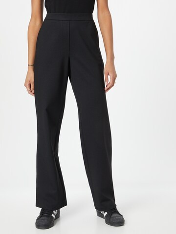 MSCH COPENHAGEN Wide leg Chino 'Bericia' in Zwart: voorkant